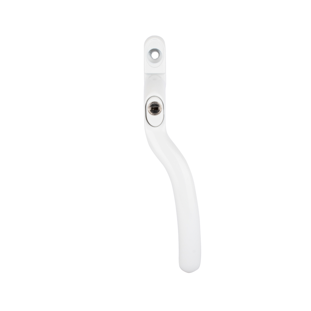 Timber Series Connoisseur Cranked Espag Window Handle 35mm Spindle - White (Right Hand)